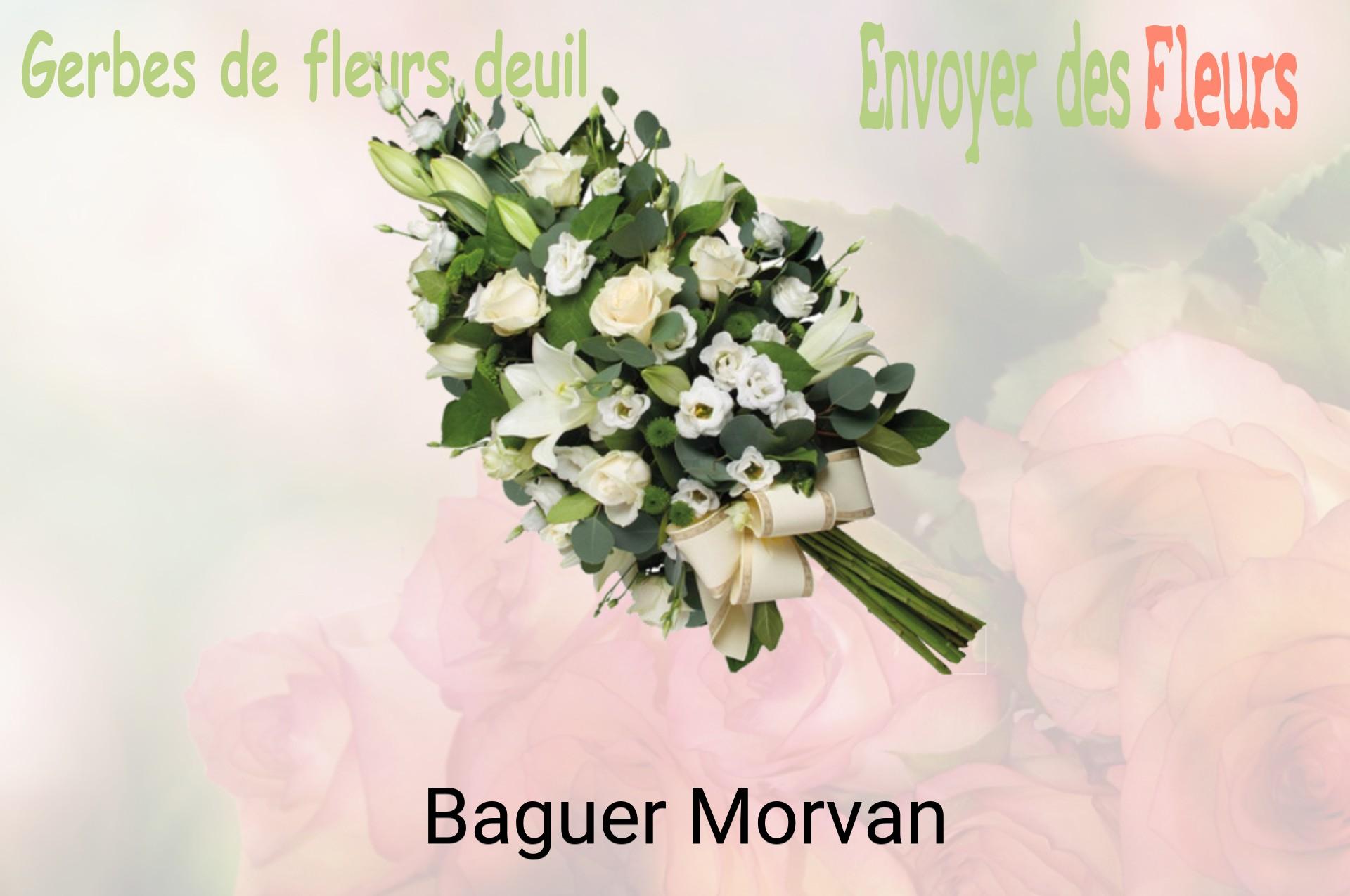 Gerbe de fleurs de deuil livrée à Baguer-Morvan